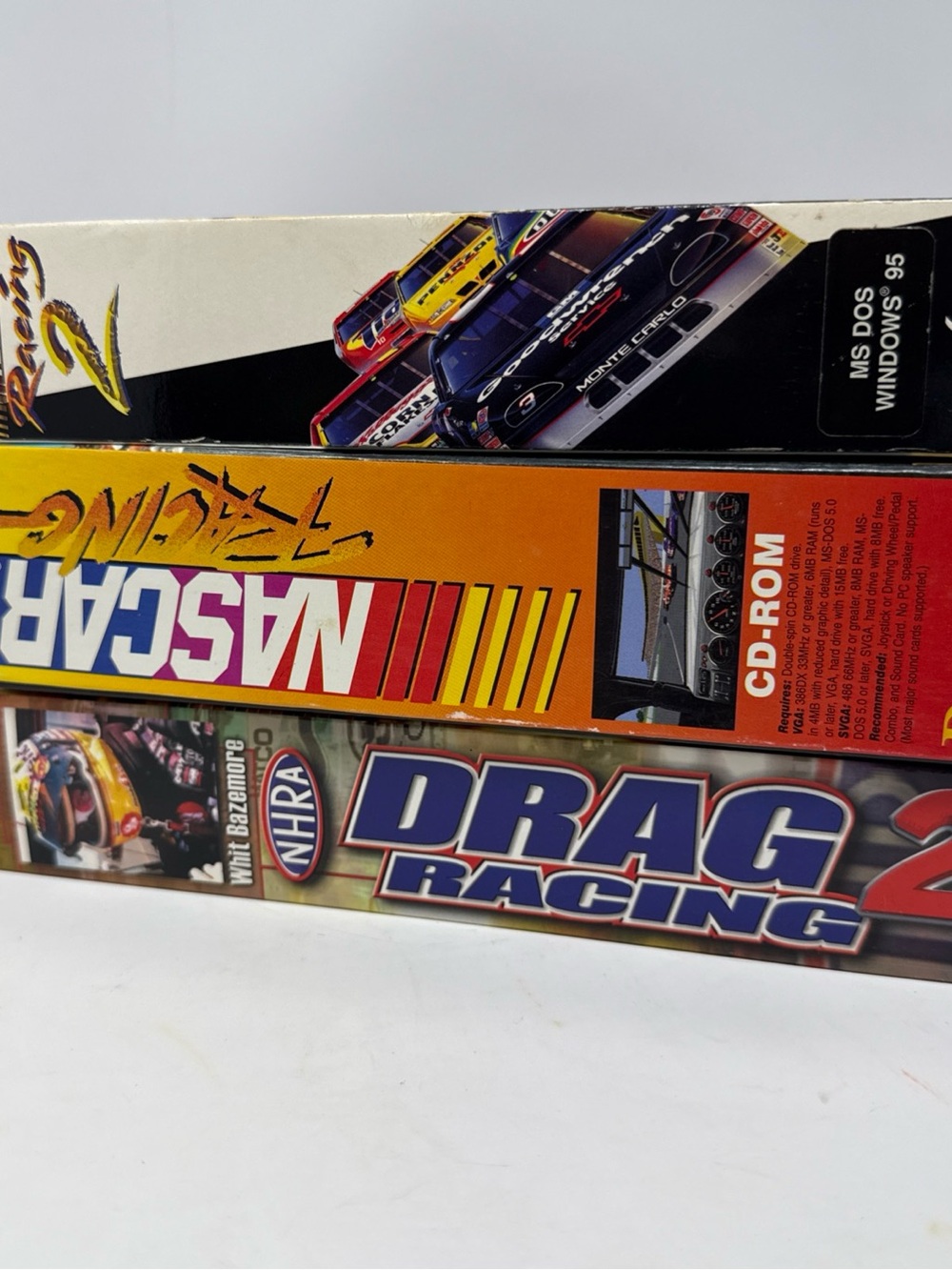 Nascar Racing 1,2 Drag Racing 2 Box Set with Multi-Color Race Car Covers - Picture 9 of 9